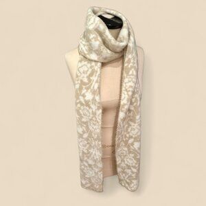 Ann Taylor White and Cream Winter Scarf